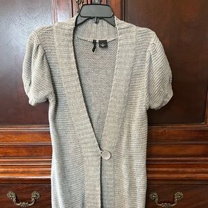 Short sleeve sweater jacket